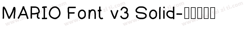 MARIO Font v3 Solid字体转换
